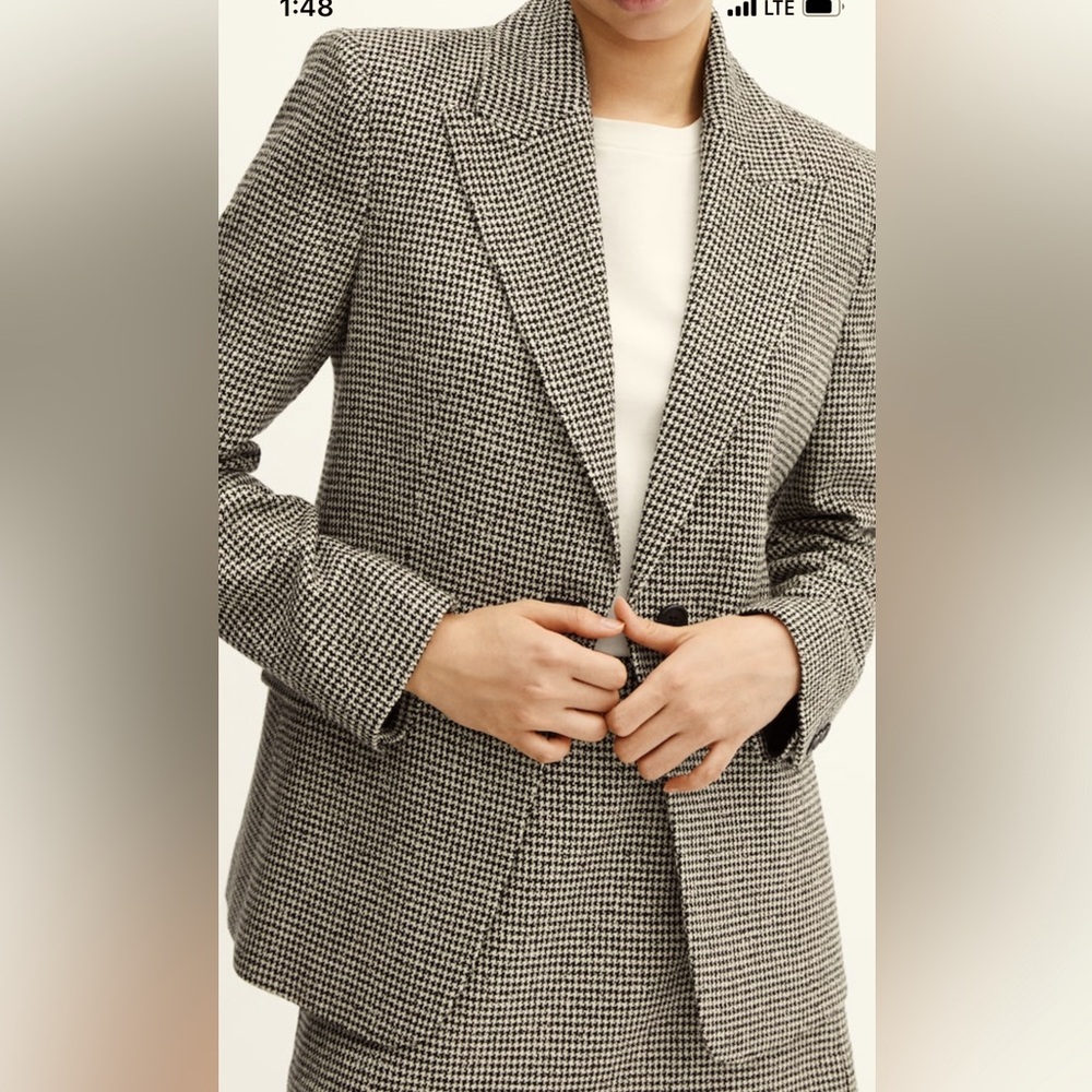Mango houndstooth suite blazer